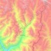 Mapa topográfico Lachung Chu, altitude, relevo