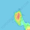 Mapa topográfico Faro Vello de Cabo Touriñán, altitude, relevo
