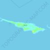 Mapa topográfico Hog Cay, altitude, relevo