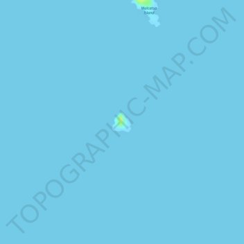 Mapa topográfico Pangatatan Island, altitude, relevo