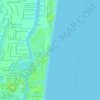 Mapa topográfico Fort Lauderdale Beach, altitude, relevo