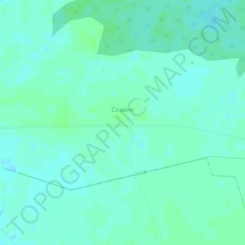 Mapa topográfico Славное, altitude, relevo