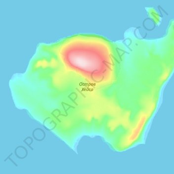 Mapa topográfico Hayes Island, altitude, relevo