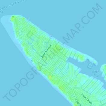 Mapa topográfico Anna Maria island, altitude, relevo