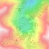 Mapa topográfico Lac d'Oô, altitude, relevo