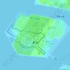 Mapa topográfico 夢洲, altitude, relevo