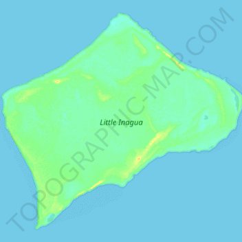 Mapa topográfico Little Inagua, altitude, relevo