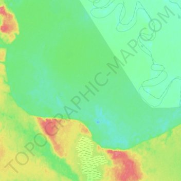 Mapa topográfico Ушма, altitude, relevo