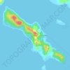 Mapa topográfico Tulagi, altitude, relevo