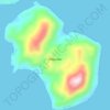 Mapa topográfico Aur Island, altitude, relevo