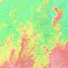 Mapa topográfico Serra da Chibata, altitude, relevo