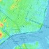 Mapa topográfico Manhattan Community Board 3, altitude, relevo