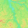 Mapa topográfico Rio Guariba, altitude, relevo