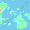Mapa topográfico Isla Tigre, altitude, relevo
