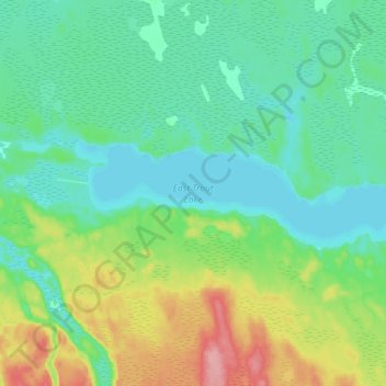 Mapa topográfico East Trout Lake, altitude, relevo