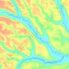 Mapa topográfico Córrego da Capoeira, altitude, relevo