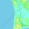 Mapa topográfico Sri Purnama Beach, altitude, relevo