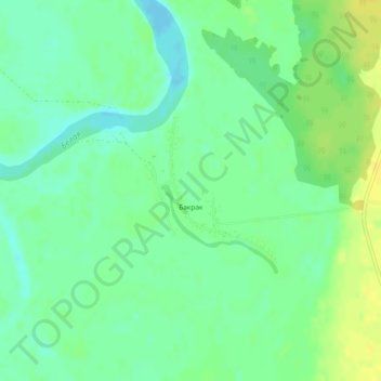 Mapa topográfico Бакрак, altitude, relevo