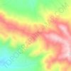 Mapa topográfico Sierra de Ojén, altitude, relevo