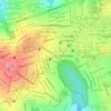 Mapa topográfico Praça Manoel Ribas, altitude, relevo