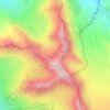 Mapa topográfico Glacier du Borgne, altitude, relevo