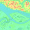 Mapa topográfico Amazon, altitude, relevo