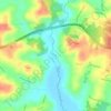 Mapa topográfico Rio Passaúna, altitude, relevo