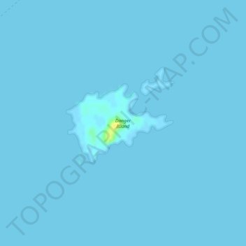 Mapa topográfico Danger Island, altitude, relevo