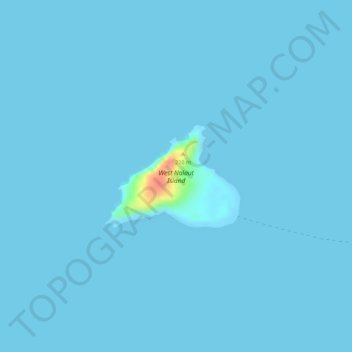Mapa topográfico West Nalaut Island, altitude, relevo