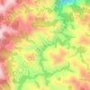 Mapa topográfico Água, altitude, relevo