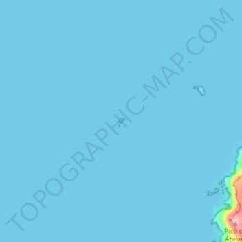 Mapa topográfico Palheiro do Mar, altitude, relevo