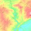 Mapa topográfico Ribeira de Alpreade, altitude, relevo