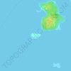 Mapa topográfico Johns Island, altitude, relevo