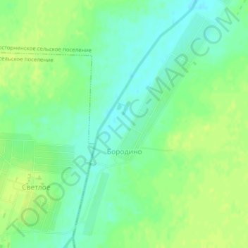 Mapa topográfico Бородино, altitude, relevo