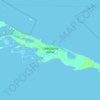 Mapa topográfico Little Exuma Island, altitude, relevo
