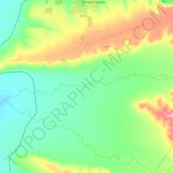 Mapa topográfico Солони, altitude, relevo