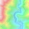 Mapa topográfico Laguna Huallhua, altitude, relevo