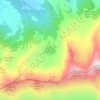 Mapa topográfico Lac Lioson, altitude, relevo