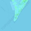 Mapa topográfico Landguard Fort, altitude, relevo