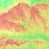 Mapa topográfico Resguardo indígena Llanos del Yarí- YAGUARÁ II, altitude, relevo