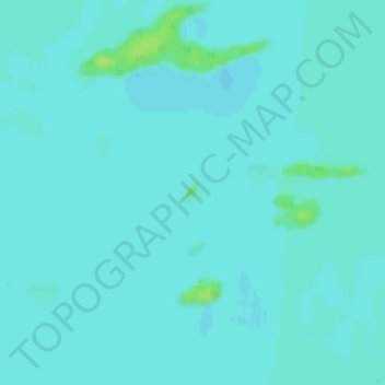 Mapa topográfico Slate Islands, altitude, relevo
