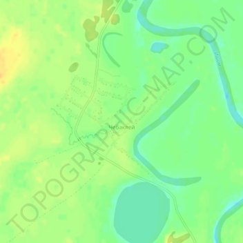 Mapa topográfico Чебаклей, altitude, relevo