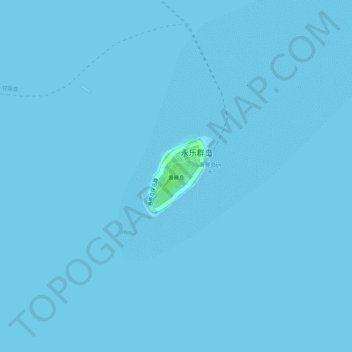 Mapa topográfico Drummond Island, altitude, relevo
