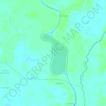 Mapa topográfico Rio Catarama, altitude, relevo