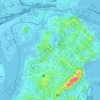 Mapa topográfico Zona de Lazer da Rua dos Estaleiros, altitude, relevo