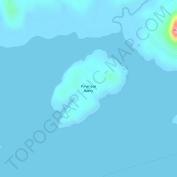 Mapa topográfico Parangan Island, altitude, relevo