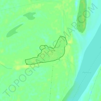 Mapa topográfico Тюли, altitude, relevo