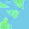 Mapa topográfico Fisher Island, altitude, relevo