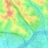 Mapa topográfico Parque Cidade de Toronto, altitude, relevo