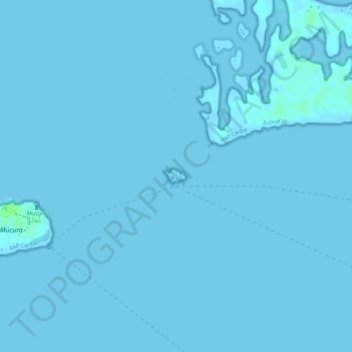 Mapa topográfico Santa Cruz del Islote, altitude, relevo